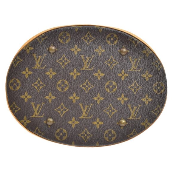 LOUIS VUITTON BUCKET GM Shoulder Tote Bag Monogram Leather Brown M42236 32AA060 - Picture 6 of 16